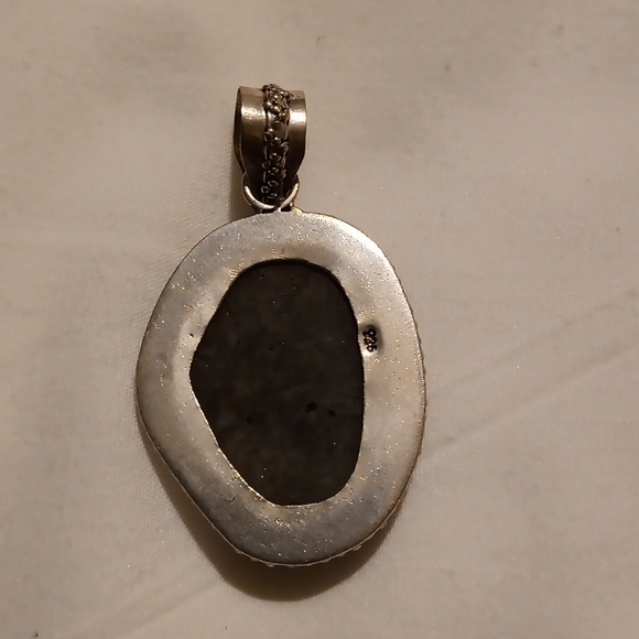 925 STAMPED DRUSY PENDANT - Picture 3 of 6